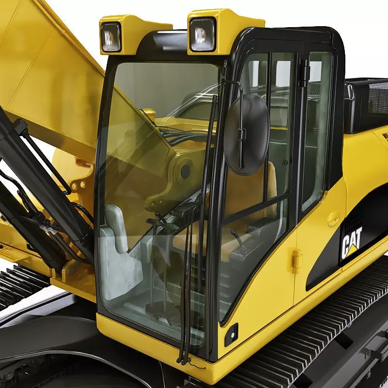 Crawler Excavator 3D Model – Detailed High Poly Asset, FBX, OBJ, Max - View 15