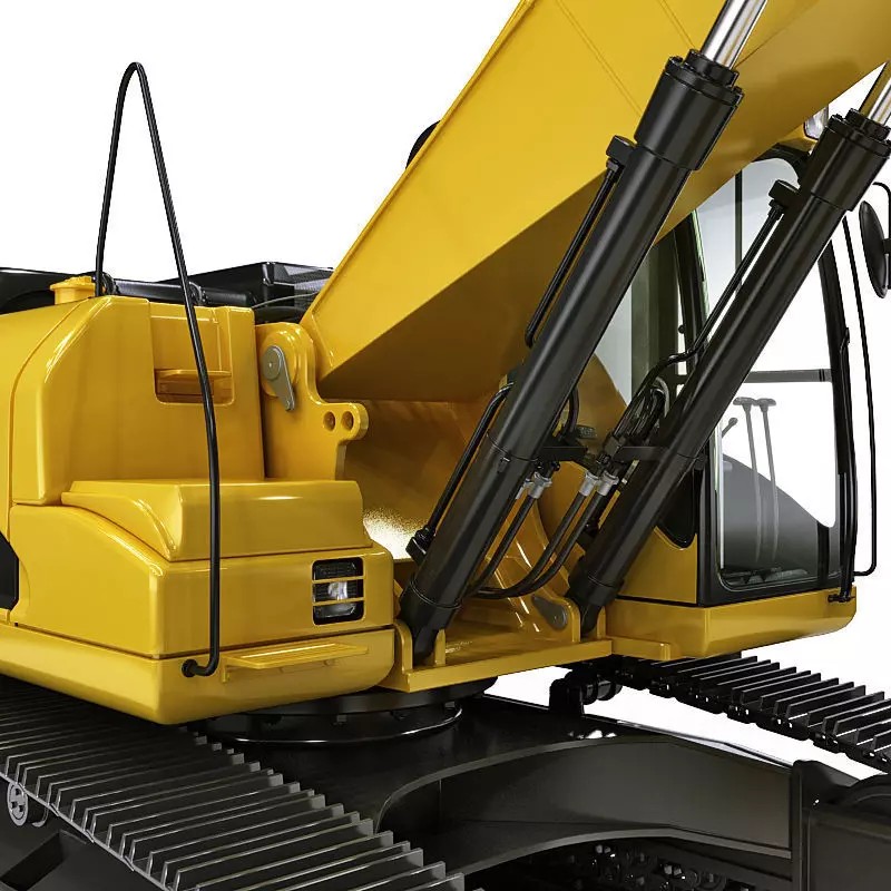 Crawler Excavator 3D Model – Detailed High Poly Asset, FBX, OBJ, Max - View 16