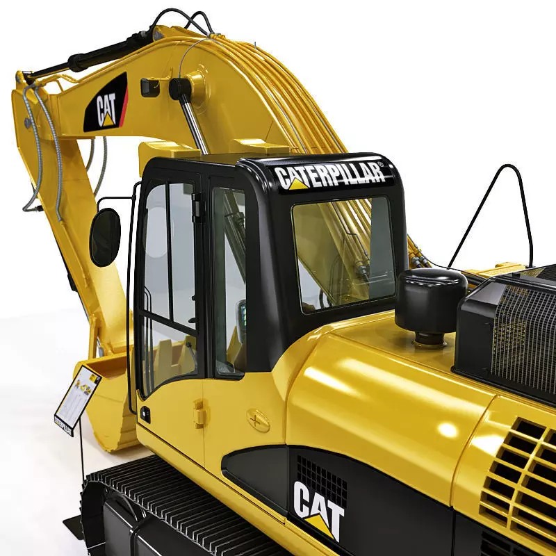 Crawler Excavator 3D Model – Detailed High Poly Asset, FBX, OBJ, Max - View 18