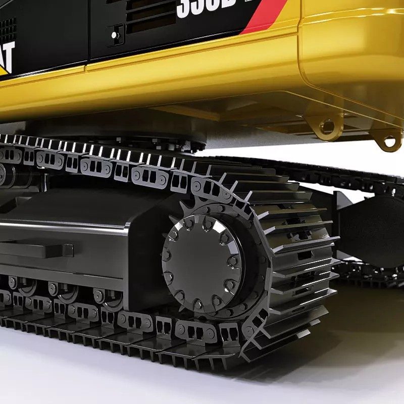 Crawler Excavator 3D Model – Detailed High Poly Asset, FBX, OBJ, Max - View 20