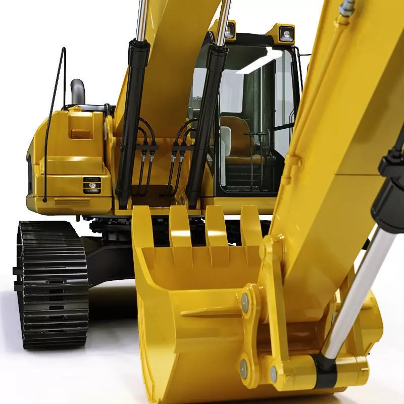 Crawler Excavator 3D Model – Detailed High Poly Asset, FBX, OBJ, Max - View 21