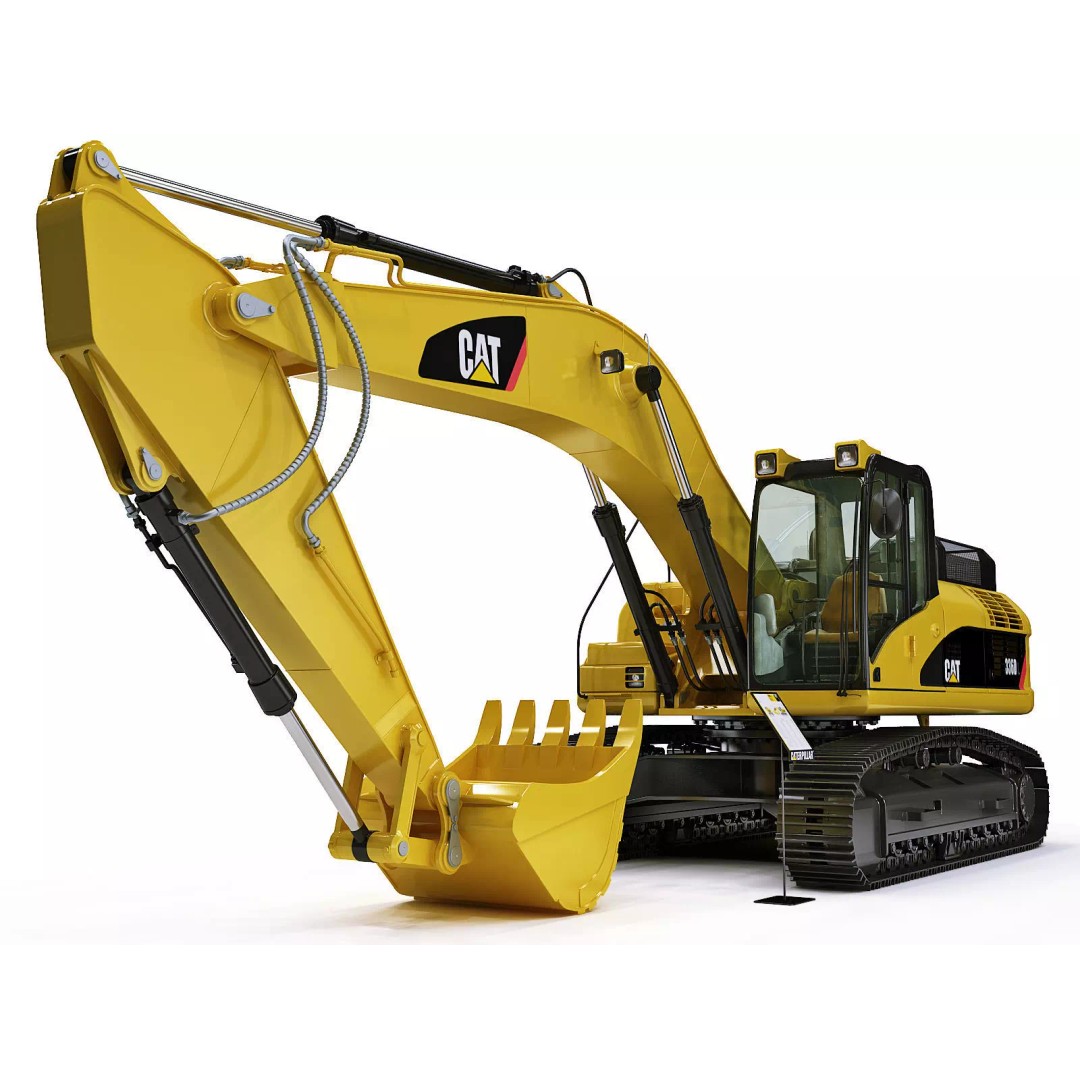 Crawler Excavator 3D Model – Detailed High Poly Asset, FBX, OBJ, Max - View 3
