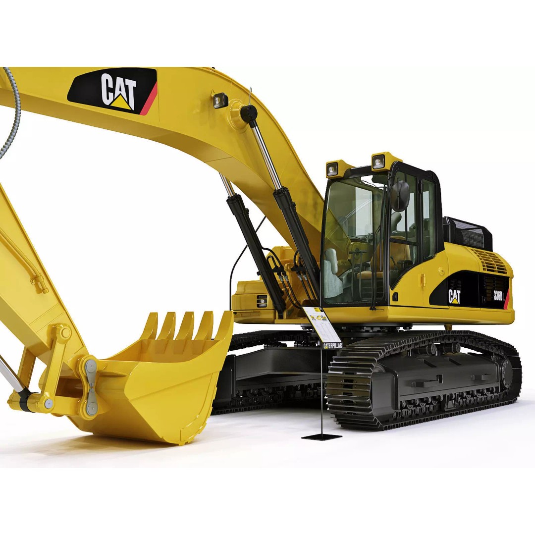 Crawler Excavator 3D Model – Detailed High Poly Asset, FBX, OBJ, Max - View 4