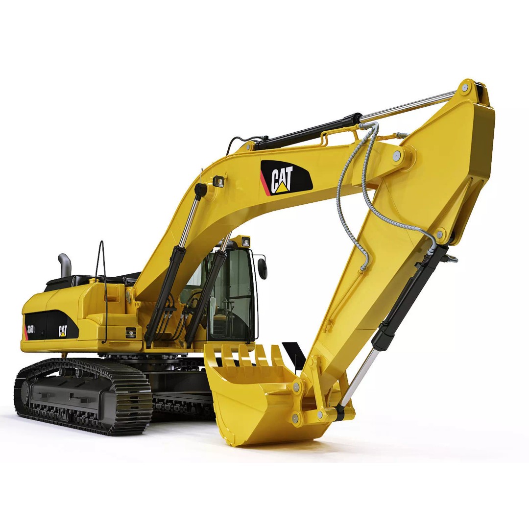 Crawler Excavator 3D Model – Detailed High Poly Asset, FBX, OBJ, Max - View 9