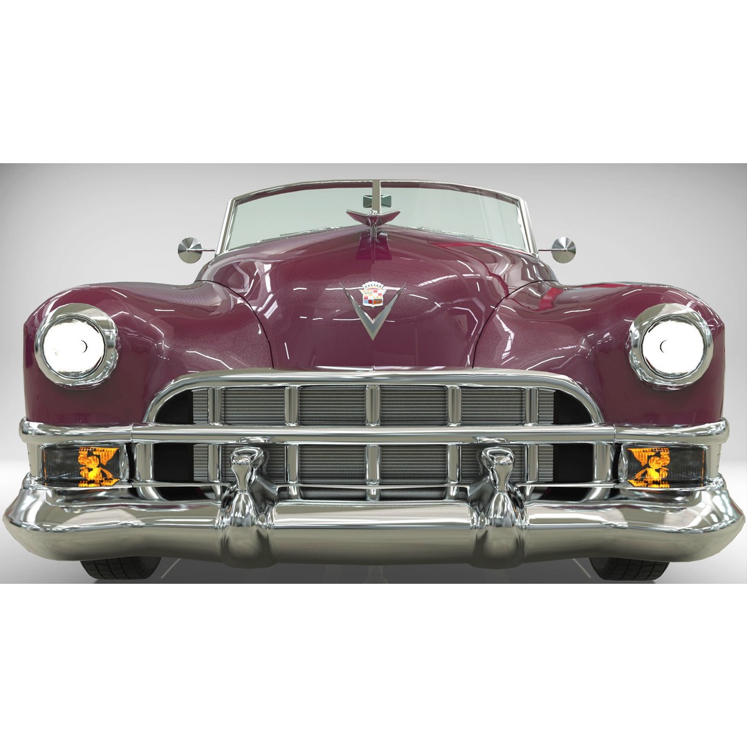 1949 Cadillac Series 62 Convertible 3D Model – Low Poly Game Asset, FBX - View 9