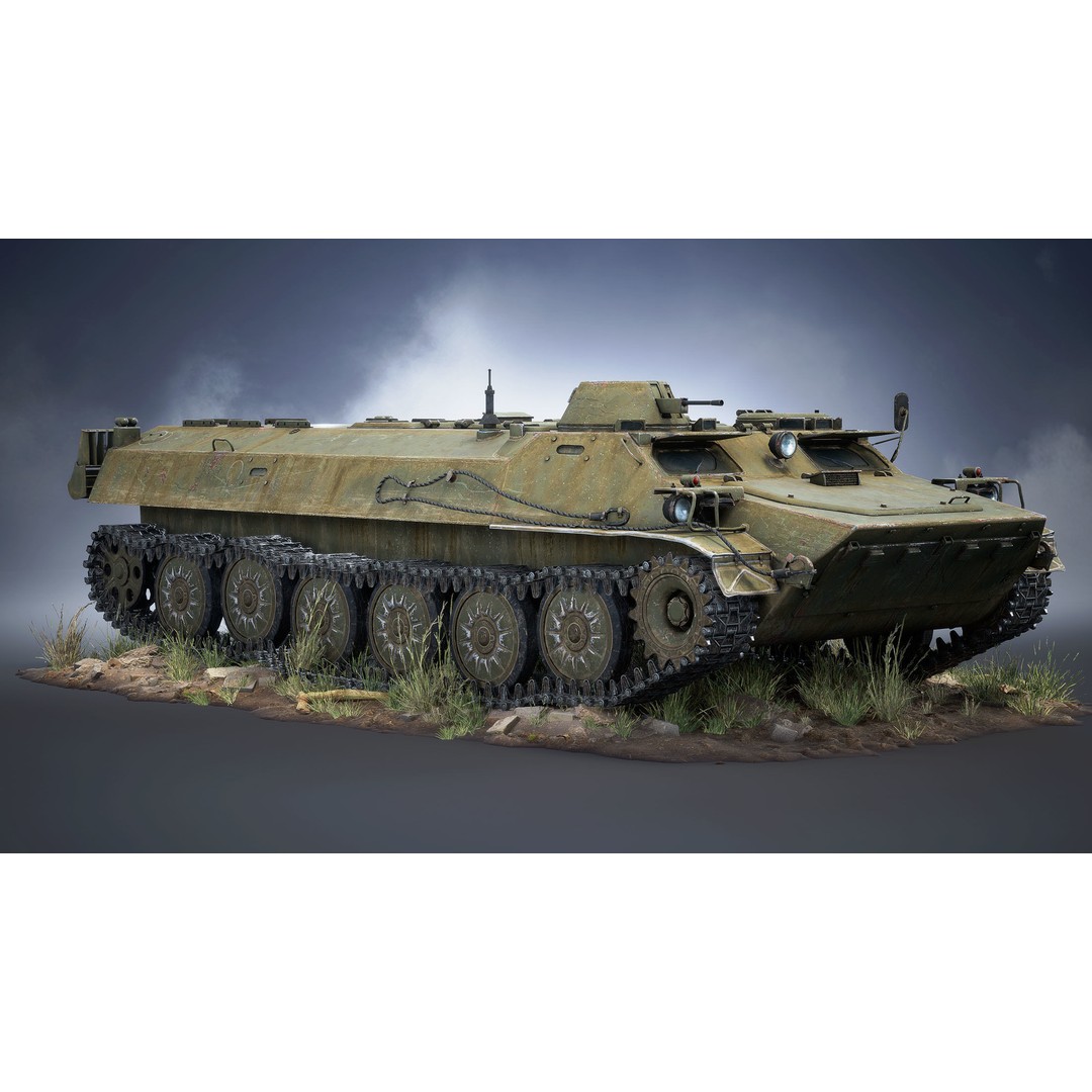 MT-LB 3D Model – Low Poly Game Ready Military Transporter, FBX - View 10