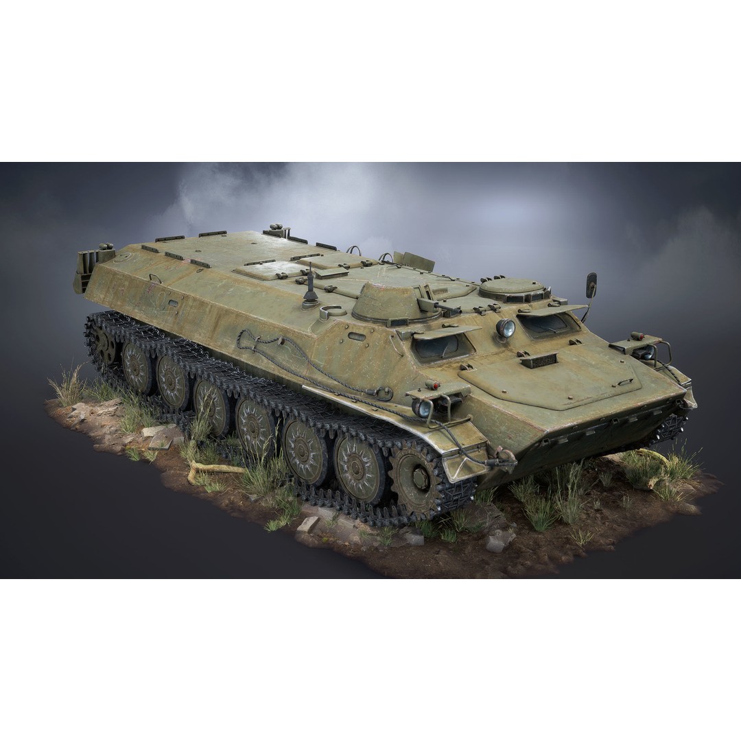 MT-LB 3D Model – Low Poly Game Ready Military Transporter, FBX - View 11