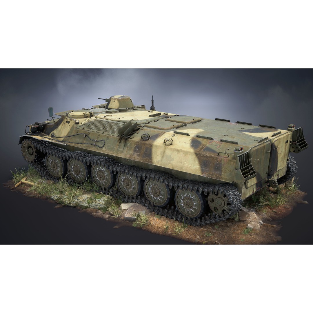 MT-LB 3D Model – Low Poly Game Ready Military Transporter, FBX - View 12