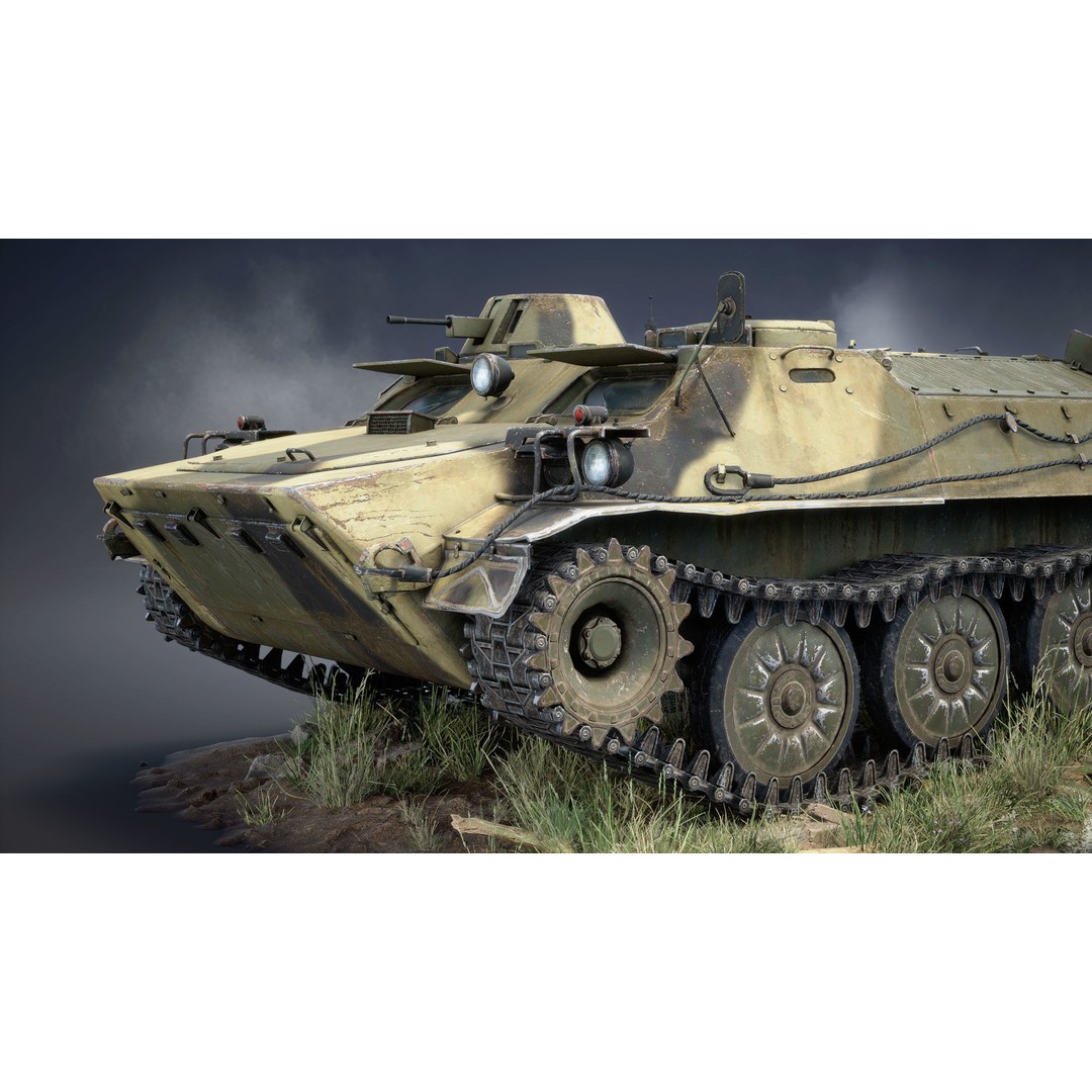 MT-LB 3D Model – Low Poly Game Ready Military Transporter, FBX - View 13