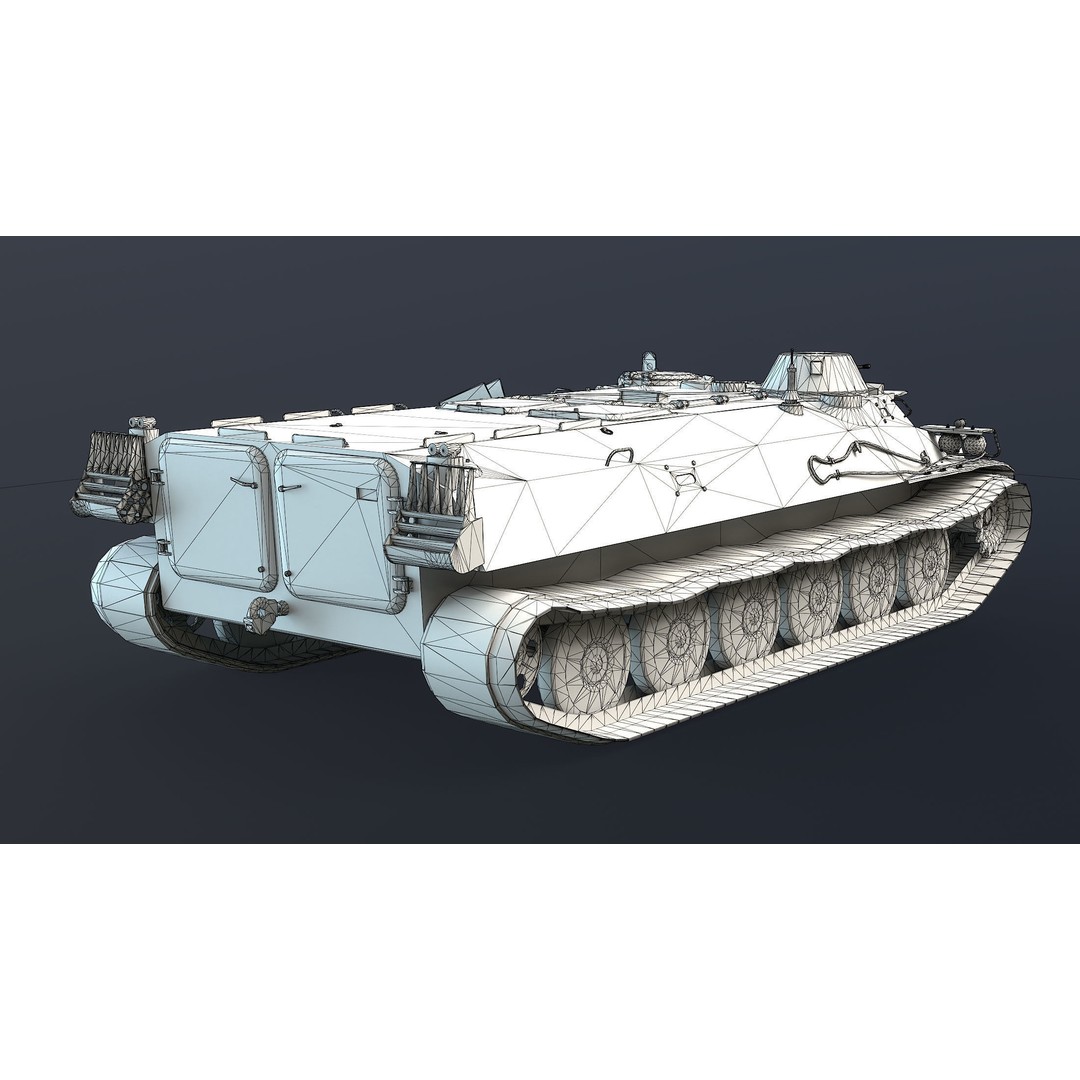 MT-LB 3D Model – Low Poly Game Ready Military Transporter, FBX - View 15