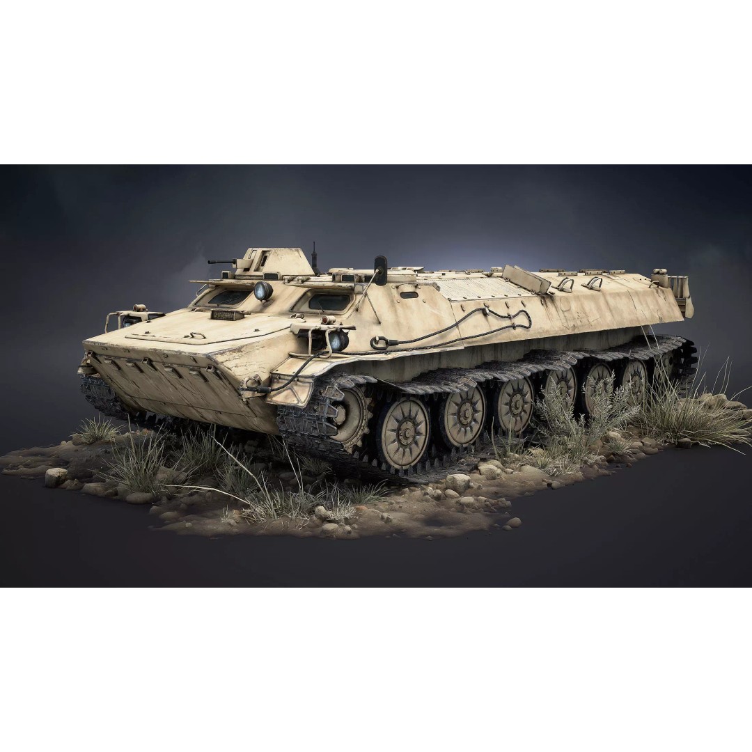 MT-LB 3D Model – Low Poly Game Ready Military Transporter, FBX - View 2