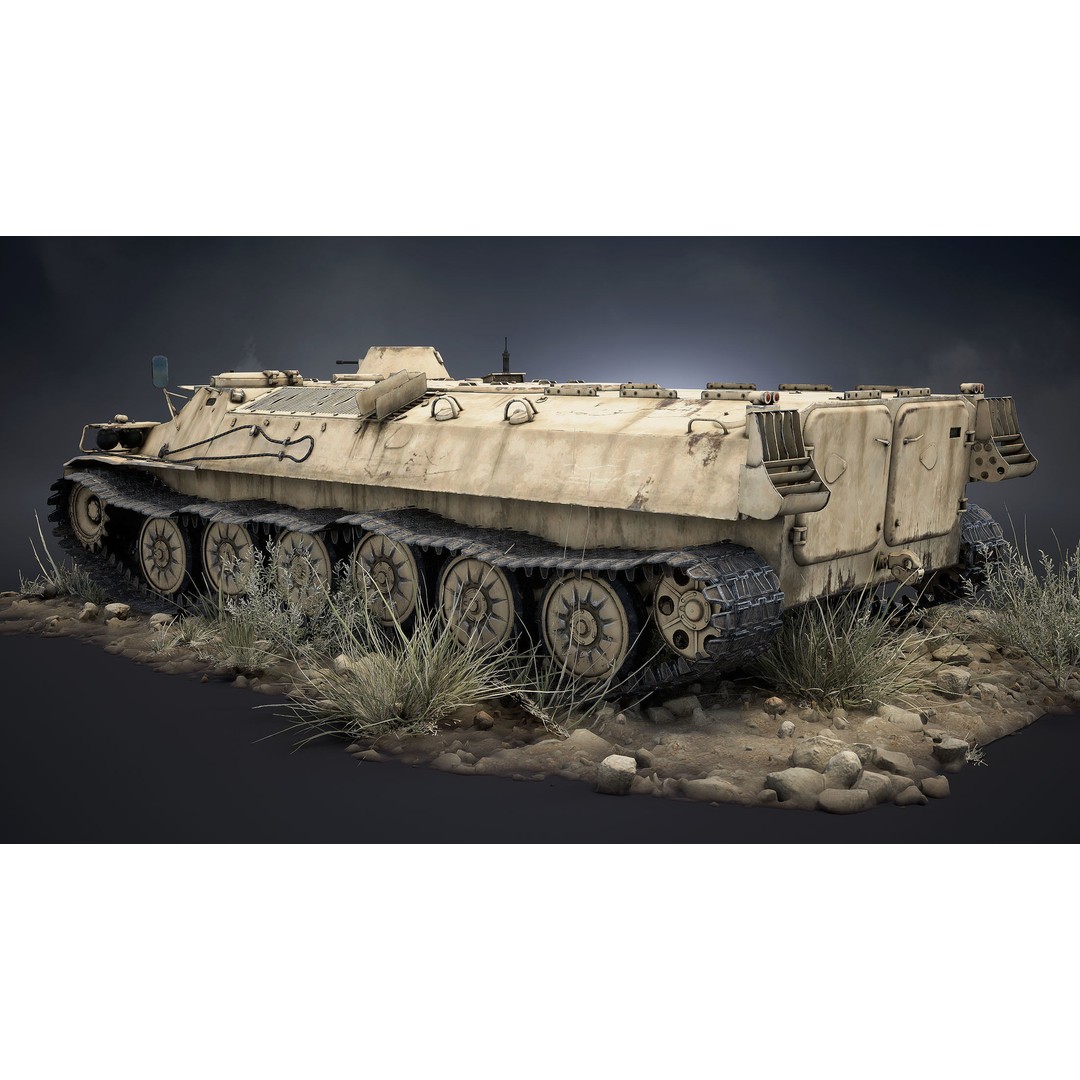 MT-LB 3D Model – Low Poly Game Ready Military Transporter, FBX - View 4
