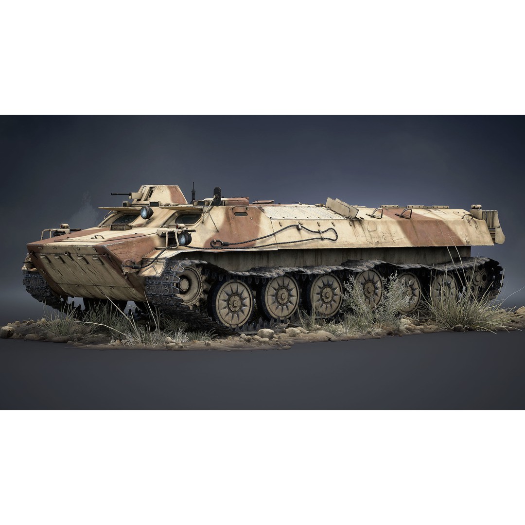 MT-LB 3D Model – Low Poly Game Ready Military Transporter, FBX - View 7