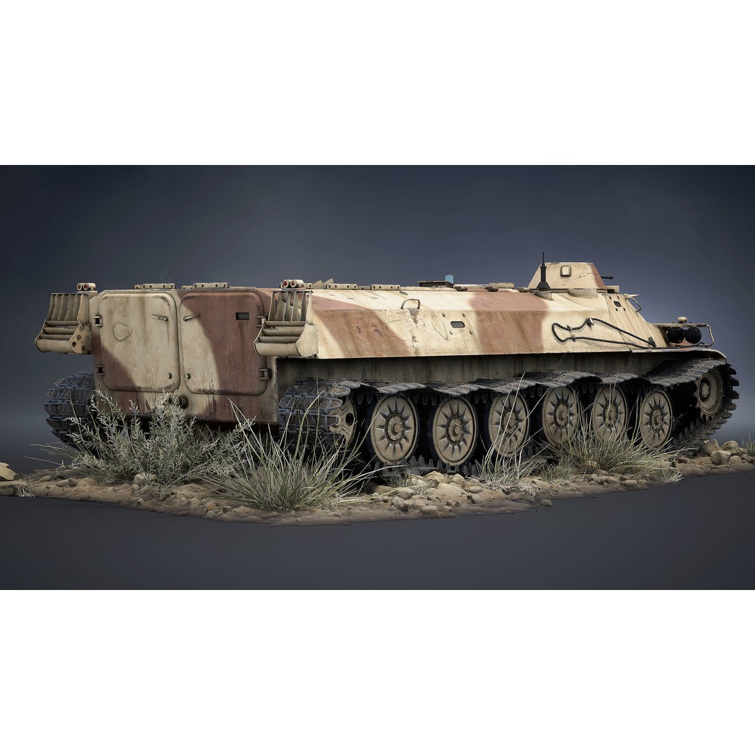 MT-LB 3D Model – Low Poly Game Ready Military Transporter, FBX - View 8