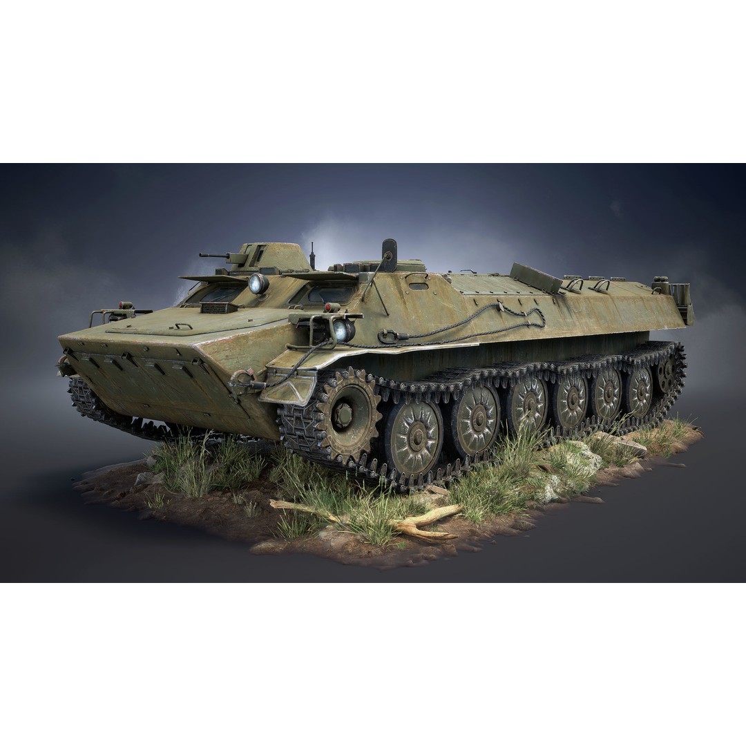 MT-LB 3D Model – Low Poly Game Ready Military Transporter, FBX - View 9