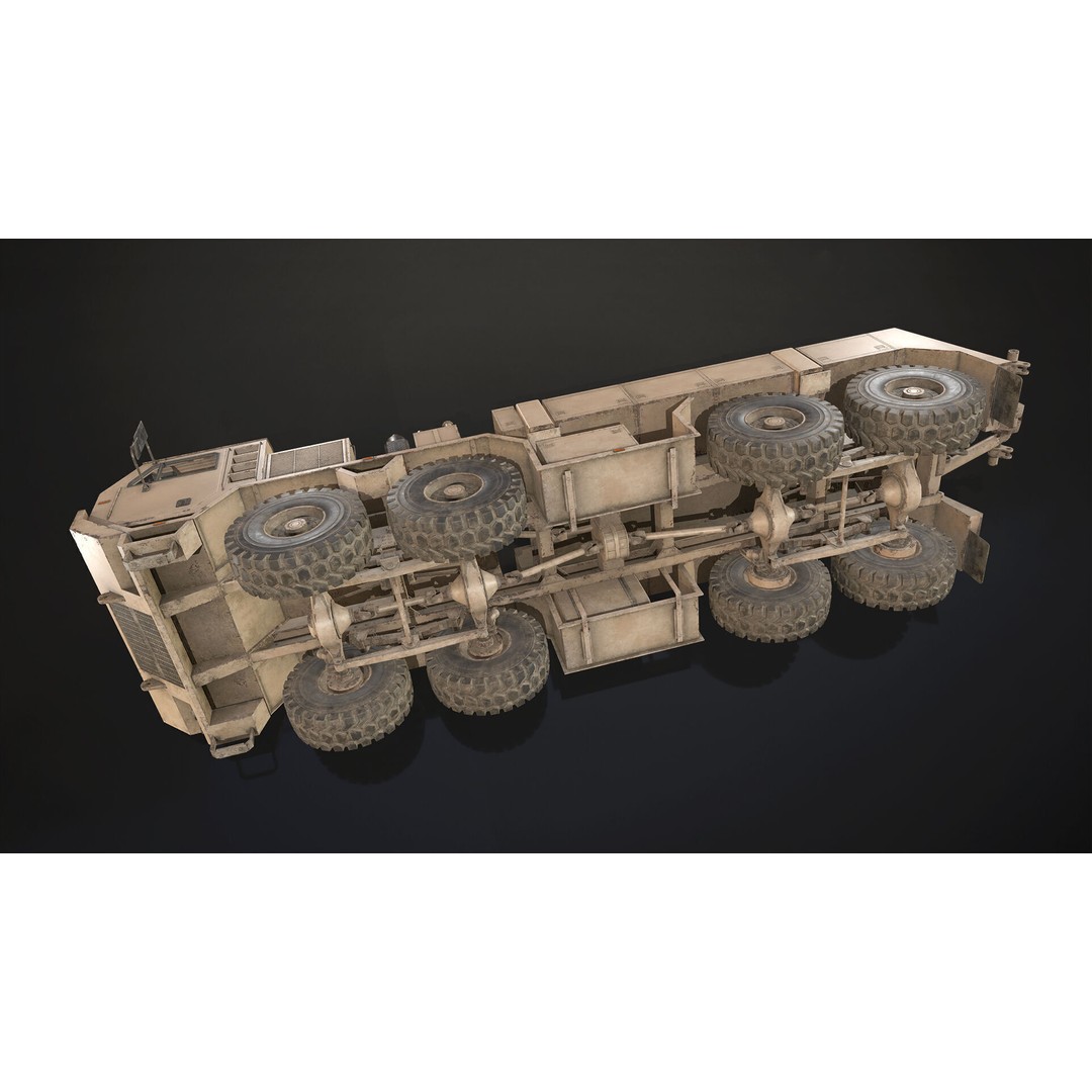 Heavy Military Wrecker 3D Model – Low Poly Game Ready, FBX, OBJ - View 14