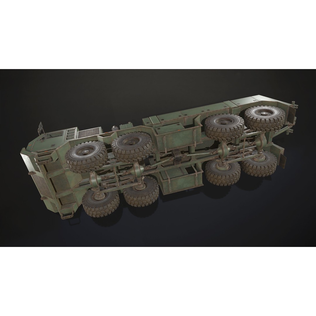 Heavy Military Wrecker 3D Model – Low Poly Game Ready, FBX, OBJ - View 15