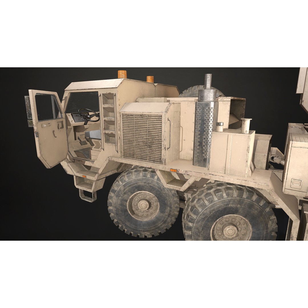 Heavy Military Wrecker 3D Model – Low Poly Game Ready, FBX, OBJ - View 17