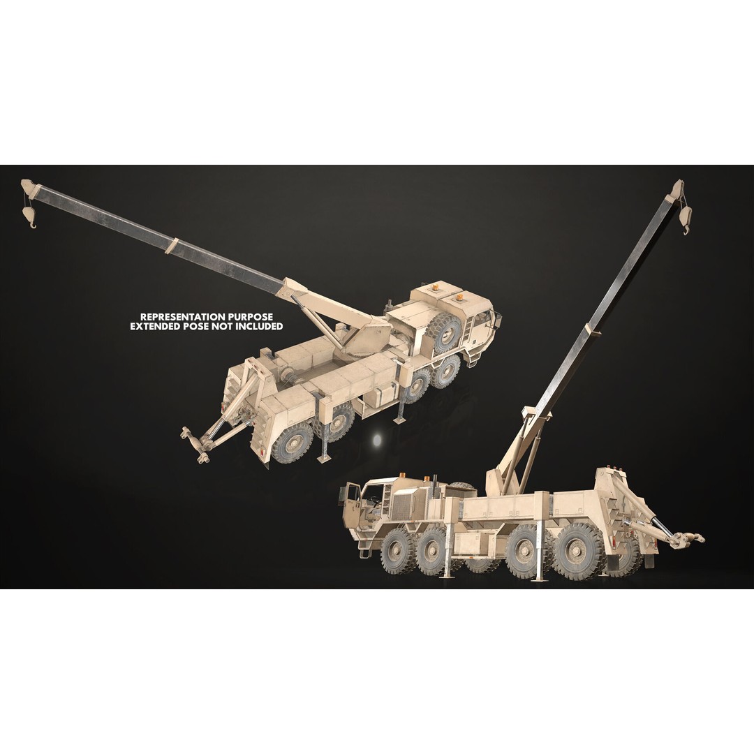 Heavy Military Wrecker 3D Model – Low Poly Game Ready, FBX, OBJ - View 21