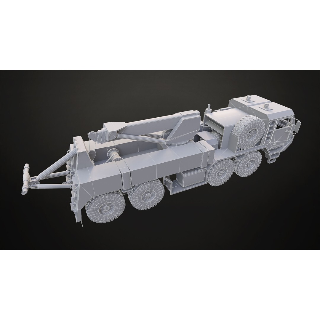 Heavy Military Wrecker 3D Model – Low Poly Game Ready, FBX, OBJ - View 31