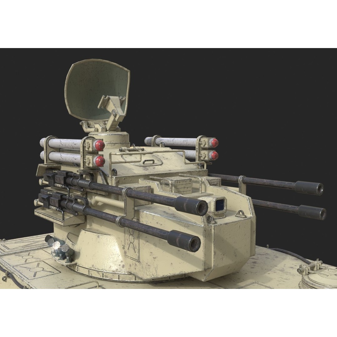 PLA Army PGZ95 Self-Propelled Anti-Aircraft 3D Model – Low Poly Game Asset, FBX - View 6