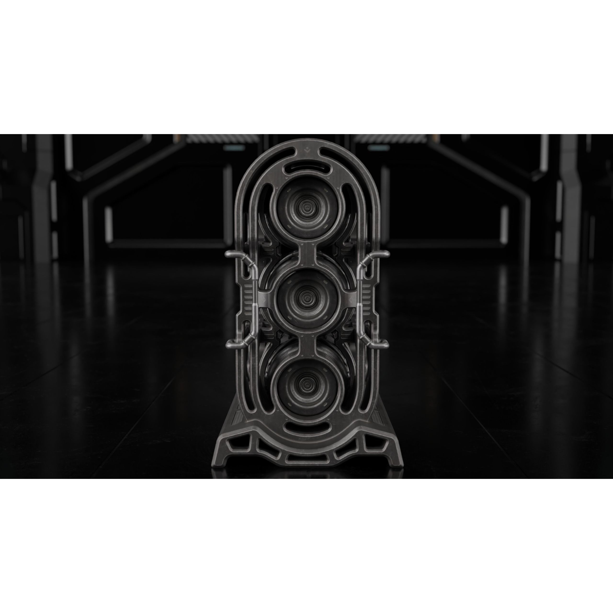 Sci-fi Barrel & Rack - Low-Poly Game-Ready 3D Model - View 16