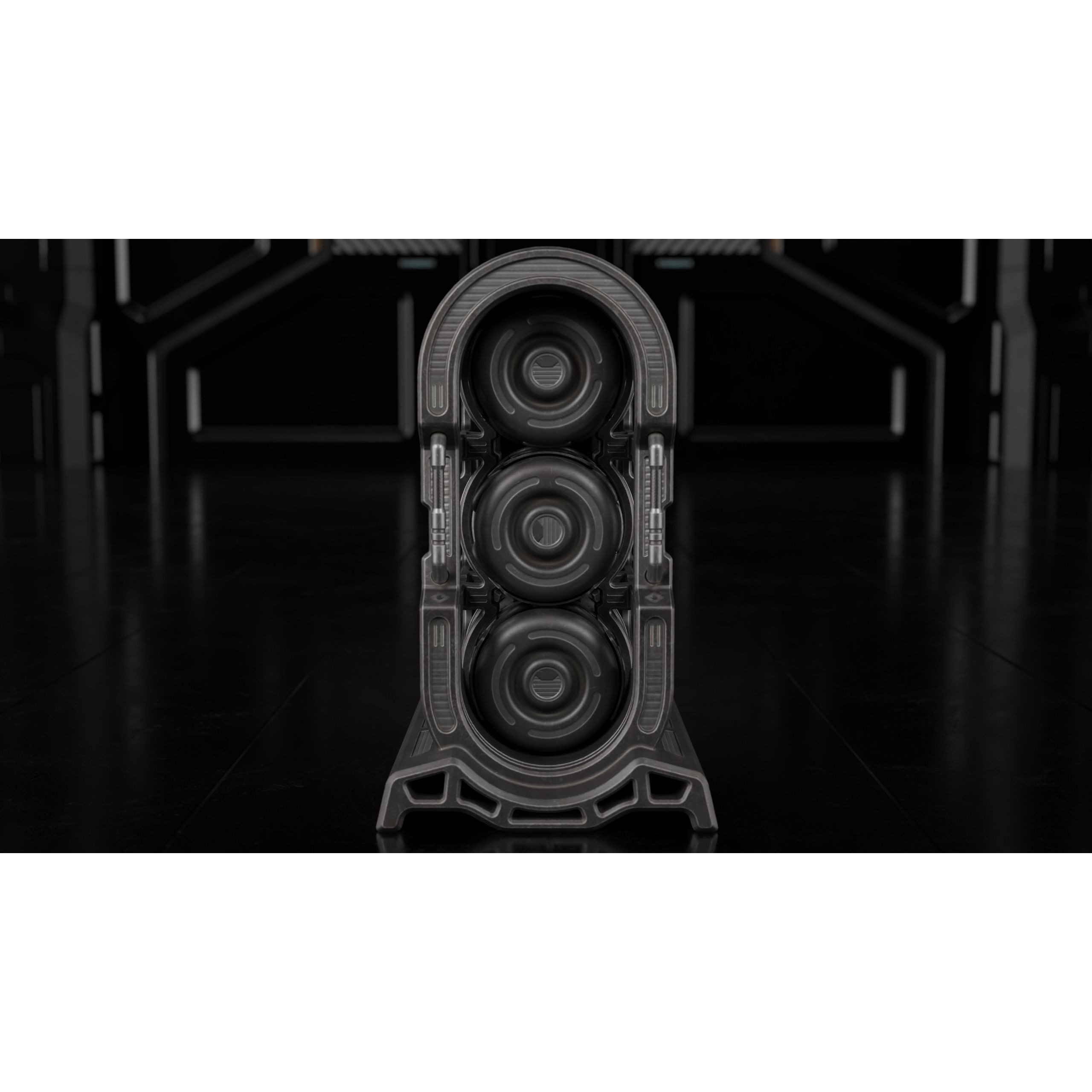 Sci-fi Barrel & Rack - Low-Poly Game-Ready 3D Model - View 17