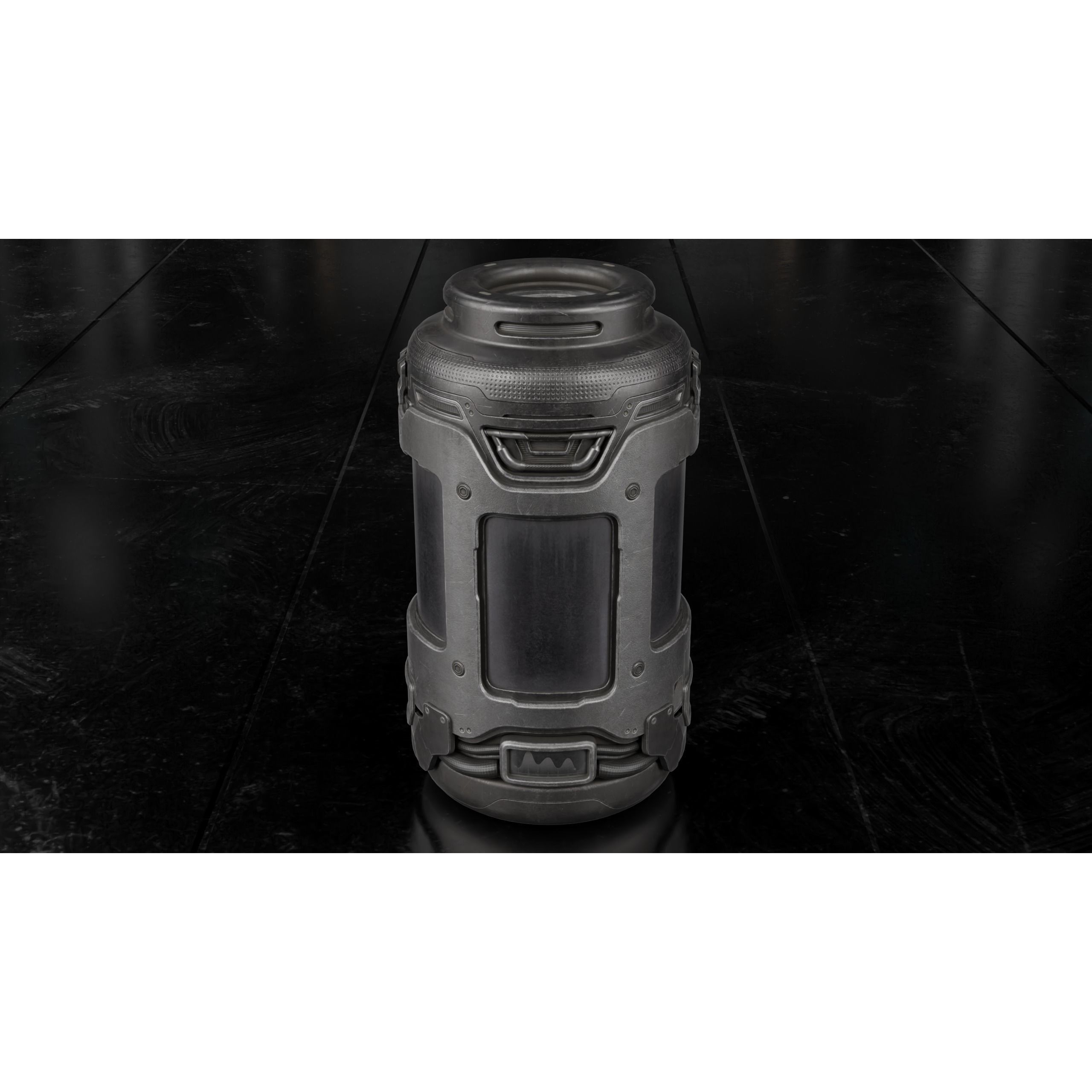 Sci-fi Barrel & Rack - Low-Poly Game-Ready 3D Model - View 20