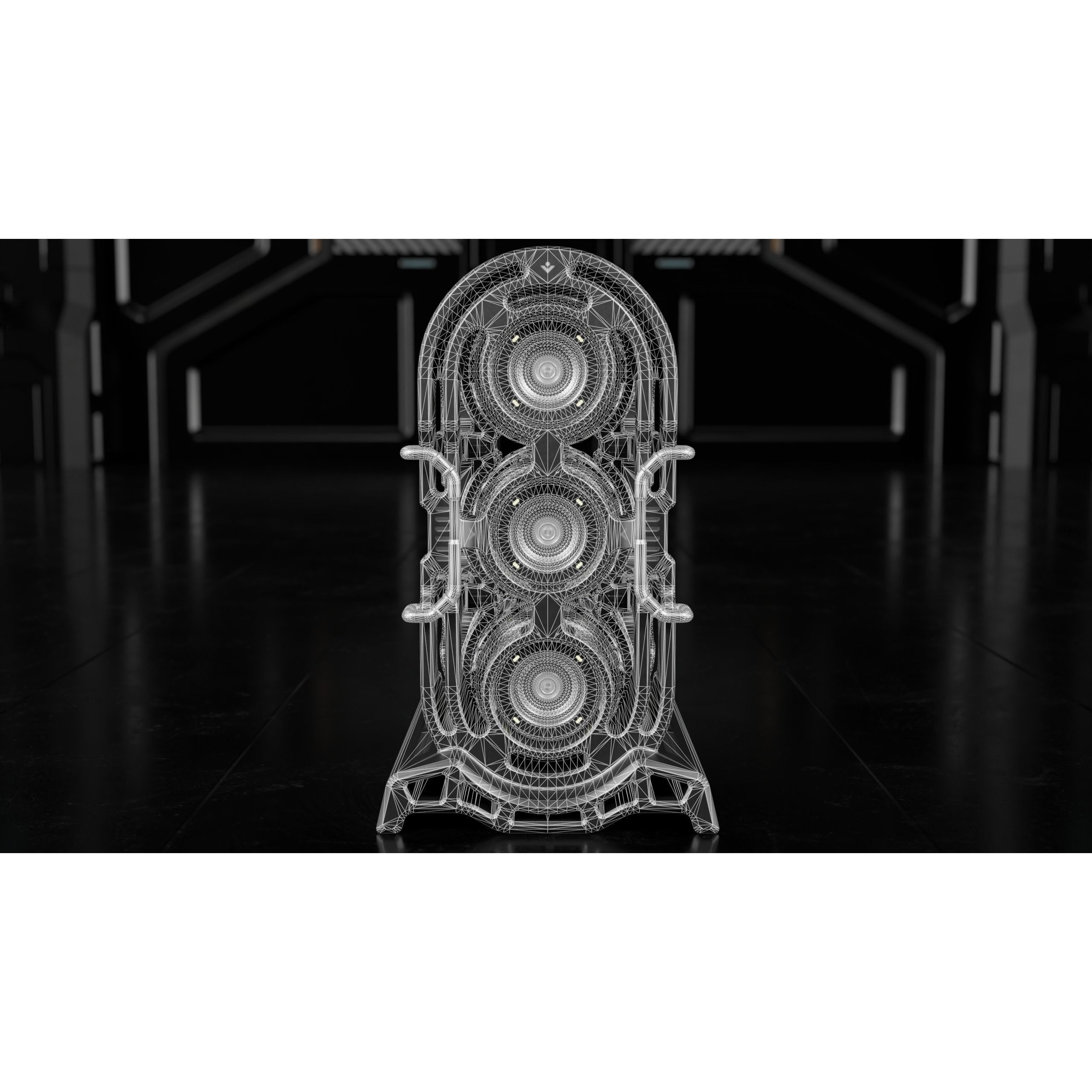 Sci-fi Barrel & Rack - Low-Poly Game-Ready 3D Model - View 28