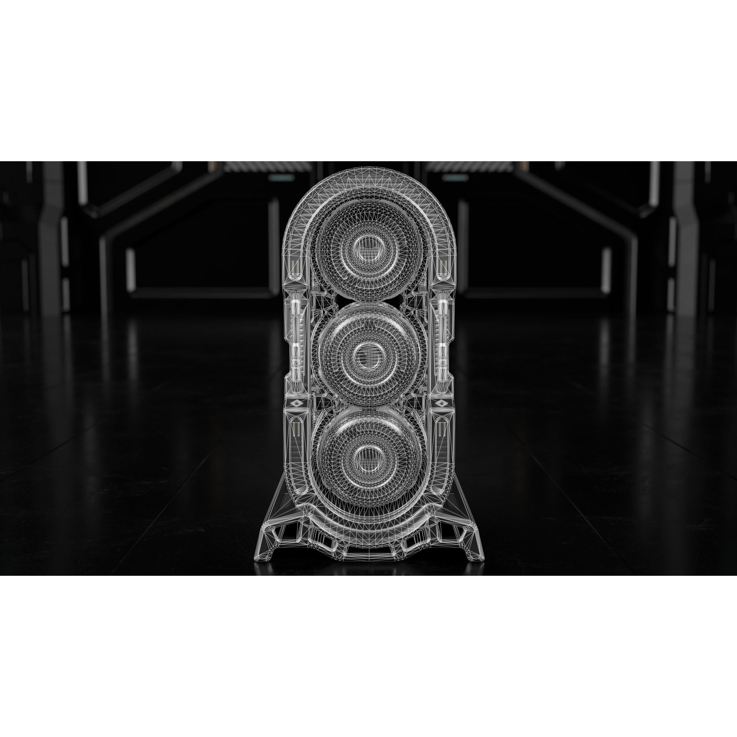 Sci-fi Barrel & Rack - Low-Poly Game-Ready 3D Model - View 29