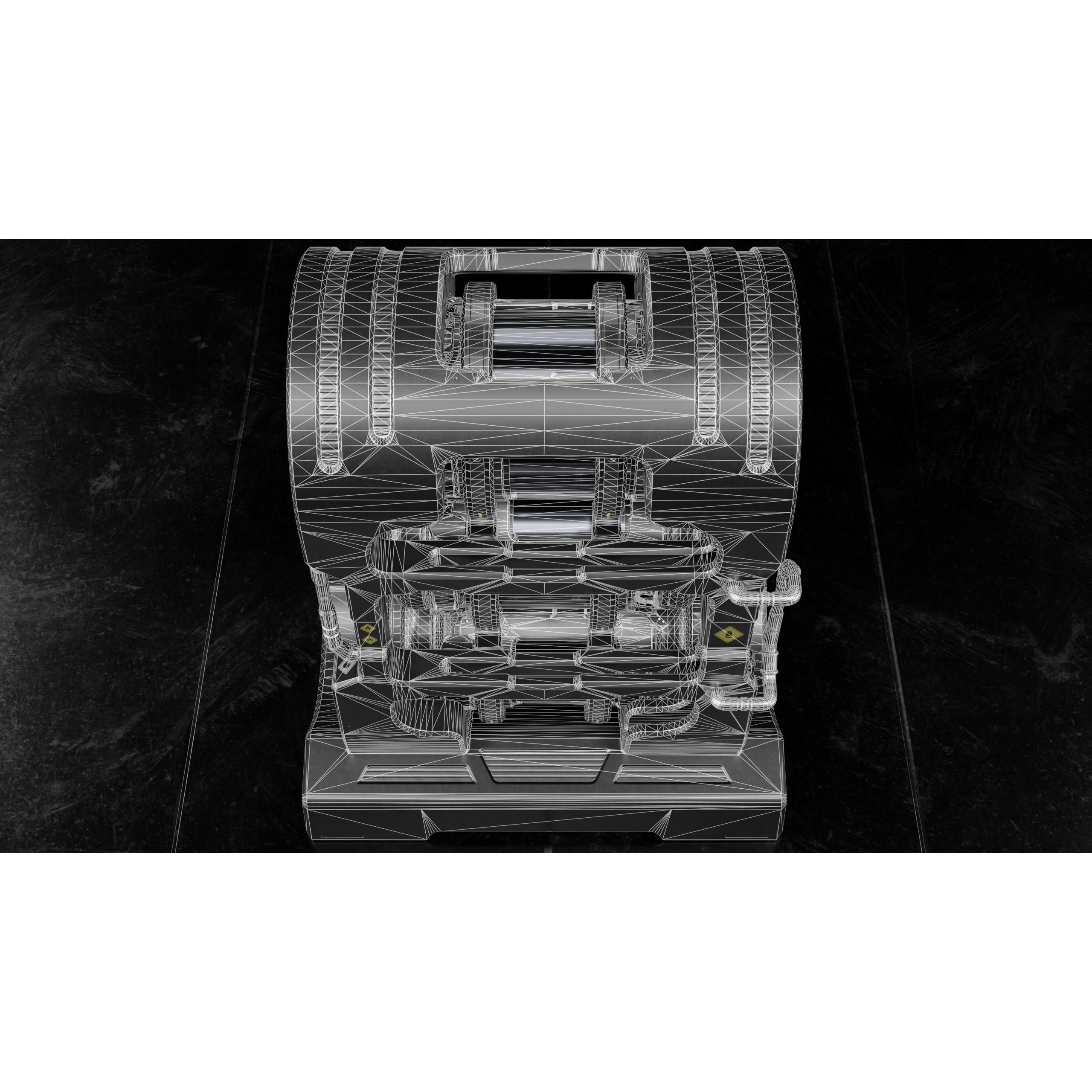 Sci-fi Barrel & Rack - Low-Poly Game-Ready 3D Model - View 31