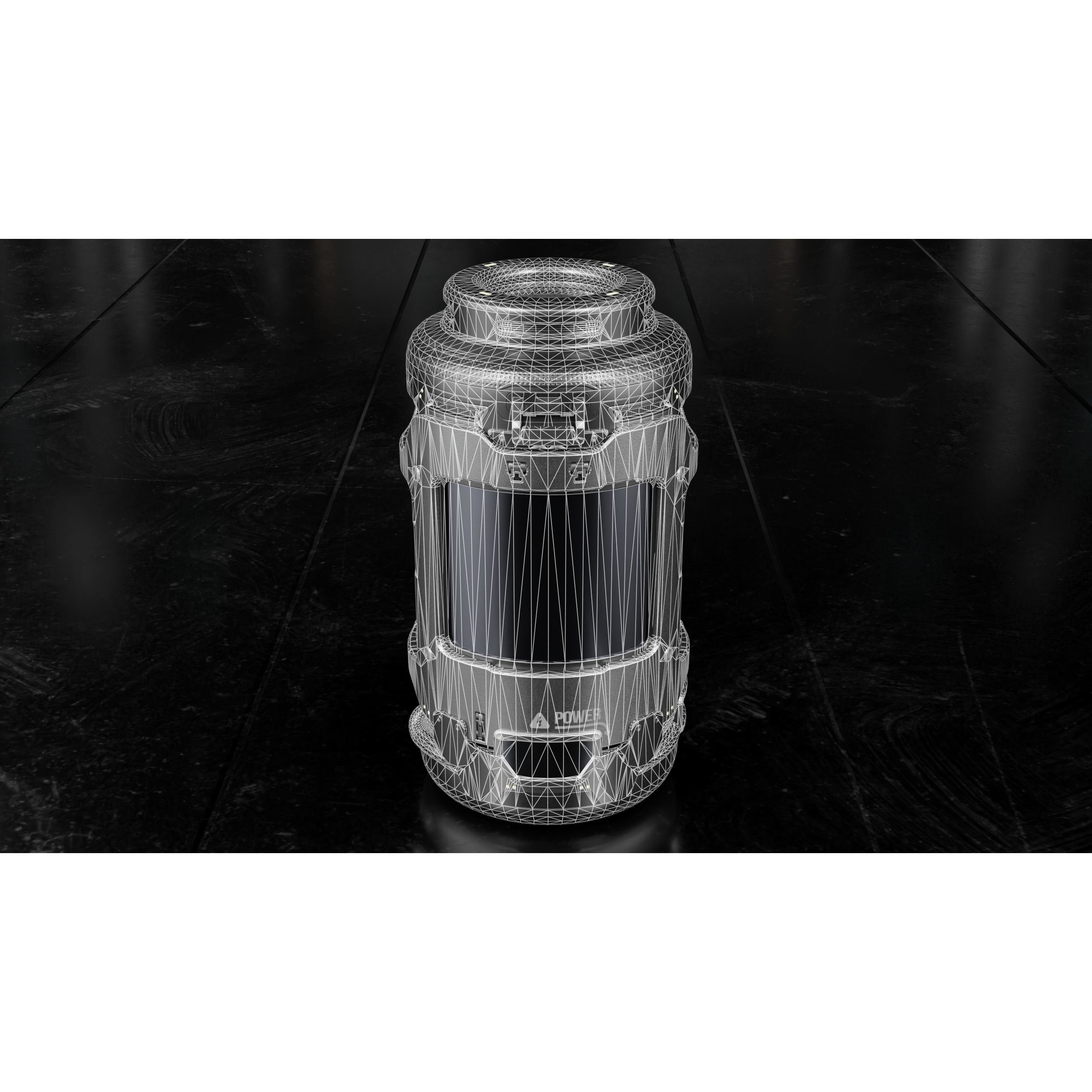 Sci-fi Barrel & Rack - Low-Poly Game-Ready 3D Model - View 33