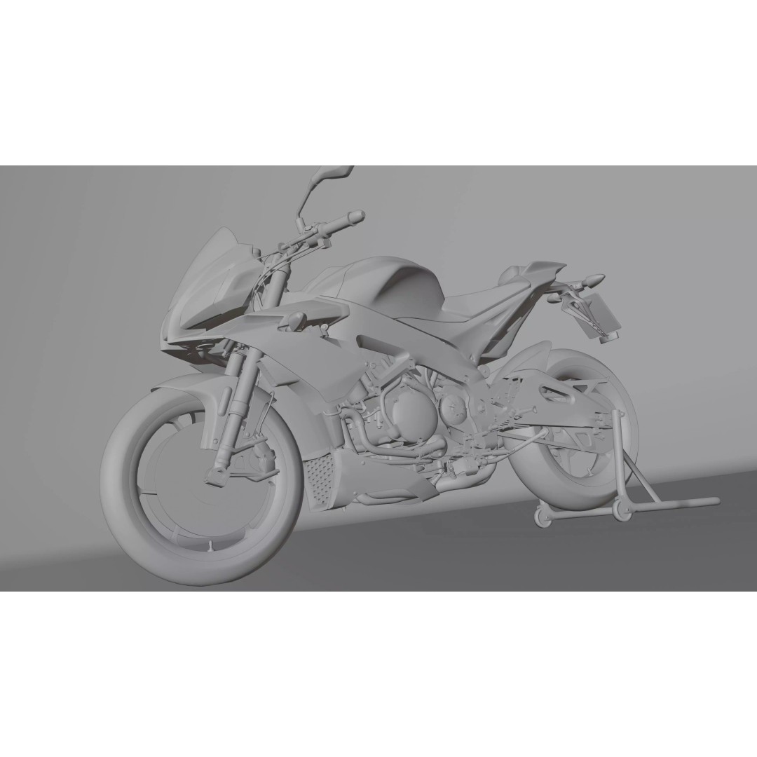 Aprilia Tuono V4 1100 Factory 2019 3D Model – Low Poly Rigged Game Asset, FBX