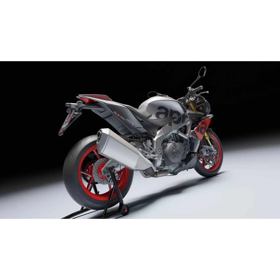 Aprilia Tuono V4 1100 Factory 2019 3D Model – Low Poly Rigged Game Asset, FBX - View 11