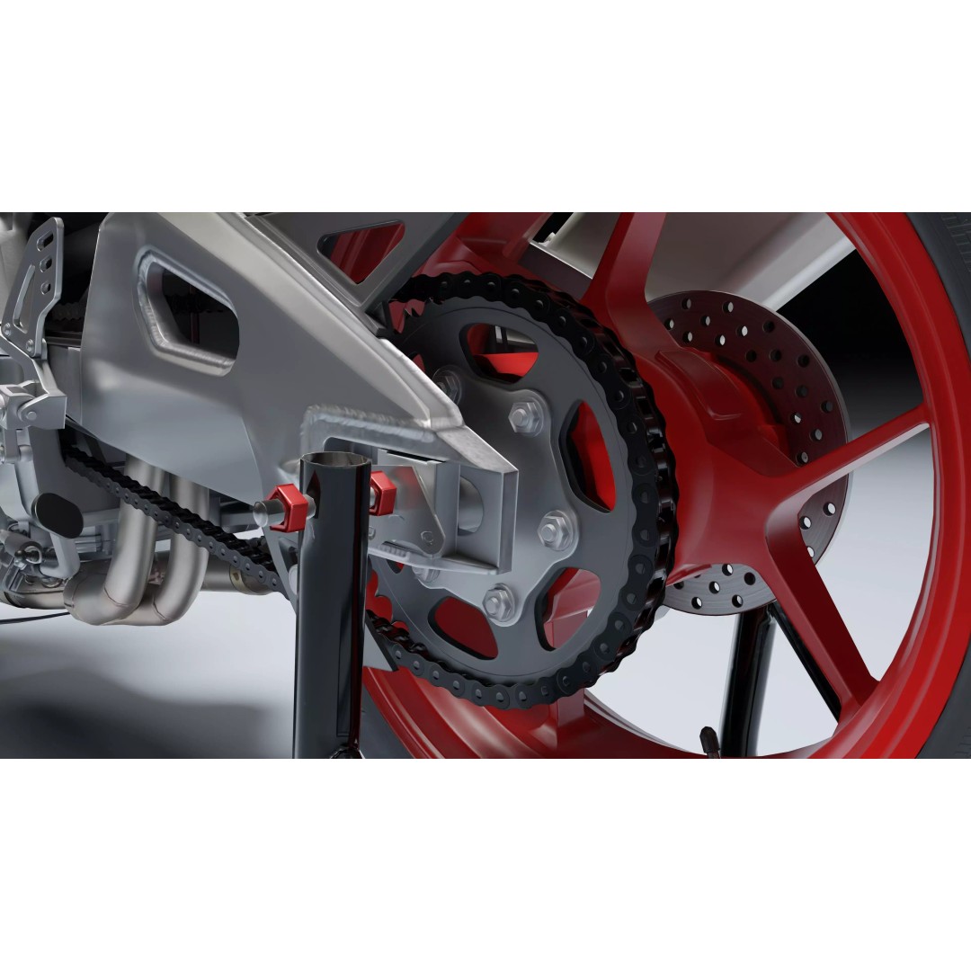 Aprilia Tuono V4 1100 Factory 2019 3D Model – Low Poly Rigged Game Asset, FBX - View 18