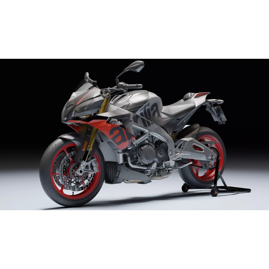 Aprilia Tuono V4 1100 Factory 2019 3D Model – Low Poly Rigged Game Asset, FBX - View 2