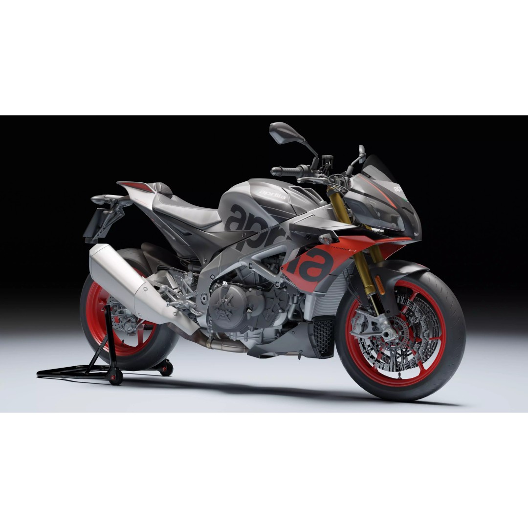 Aprilia Tuono V4 1100 Factory 2019 3D Model – Low Poly Rigged Game Asset, FBX - View 3