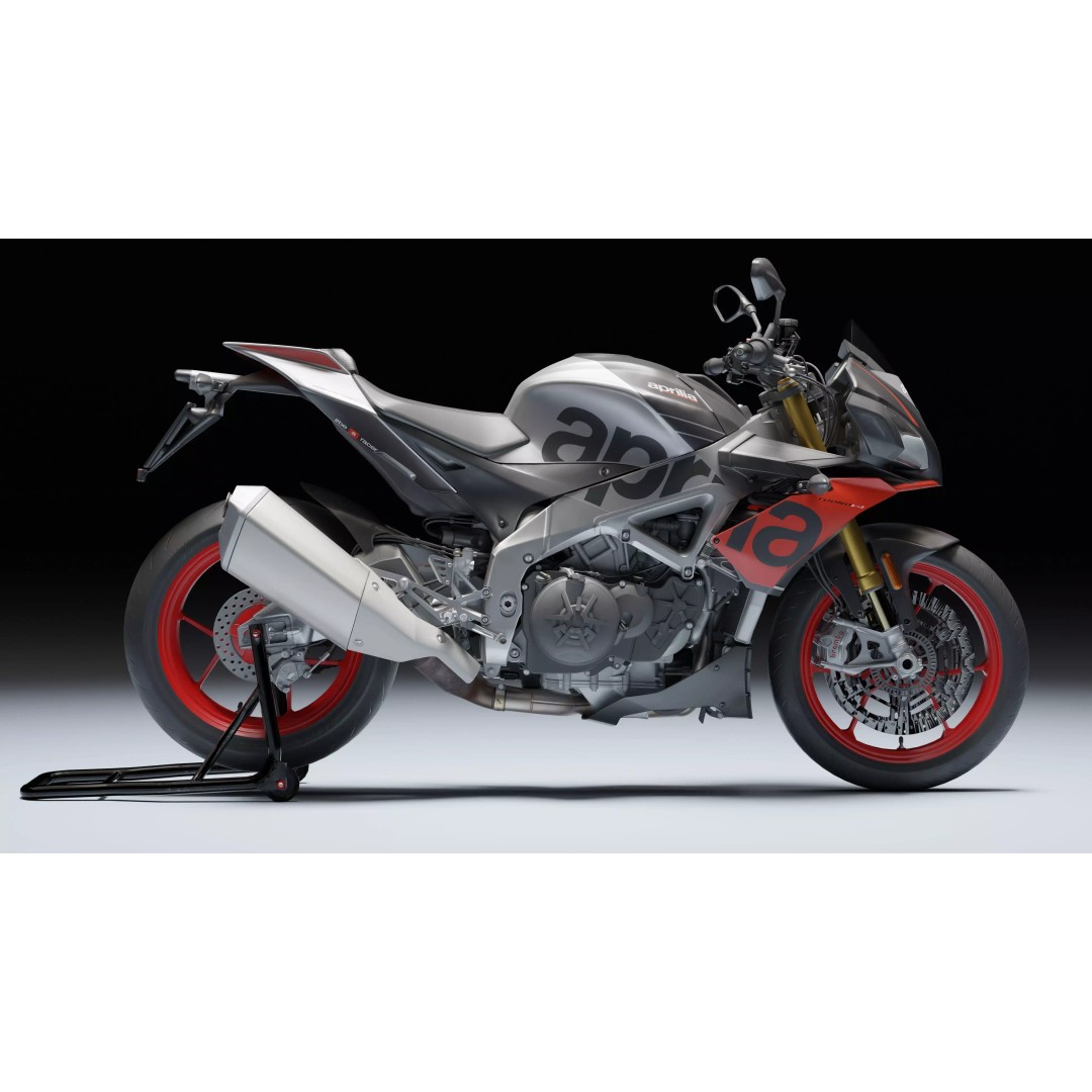 Aprilia Tuono V4 1100 Factory 2019 3D Model – Low Poly Rigged Game Asset, FBX - View 4