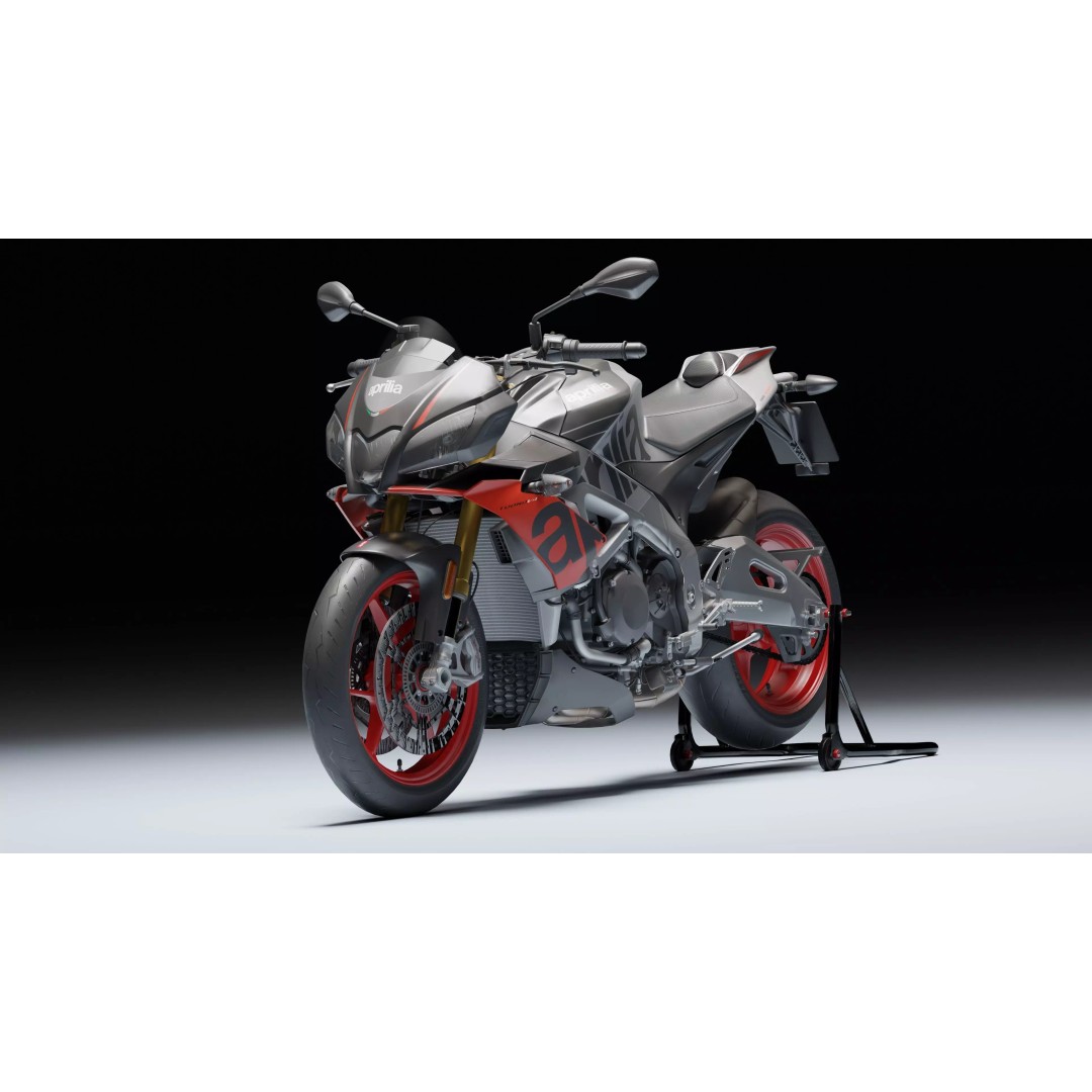 Aprilia Tuono V4 1100 Factory 2019 3D Model – Low Poly Rigged Game Asset, FBX - View 8