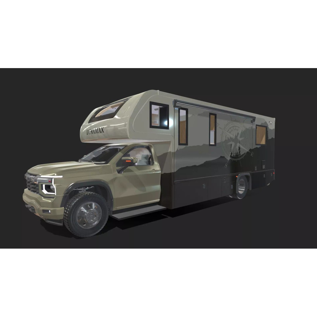 2027 Silverado 3D Model – Luxury Dynamax Isata 6 Camper, Blender - View 27