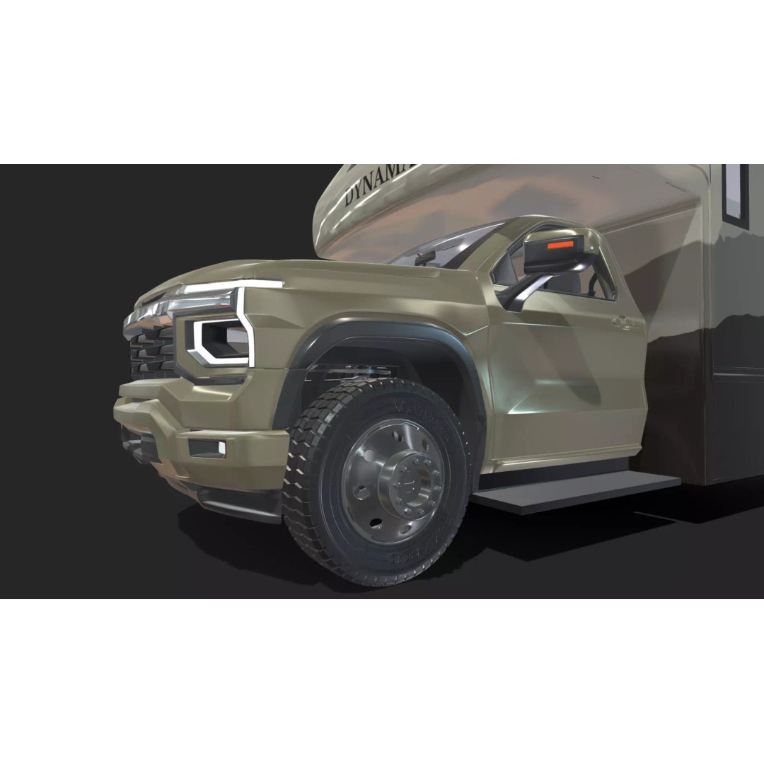2027 Silverado 3D Model – Luxury Dynamax Isata 6 Camper, Blender - View 28
