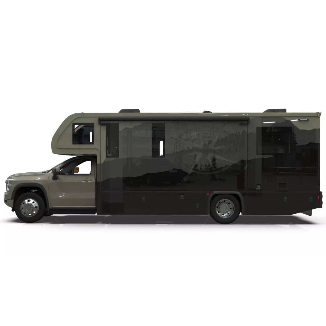 2027 Silverado 3D Model – Luxury Dynamax Isata 6 Camper, Blender - View 3