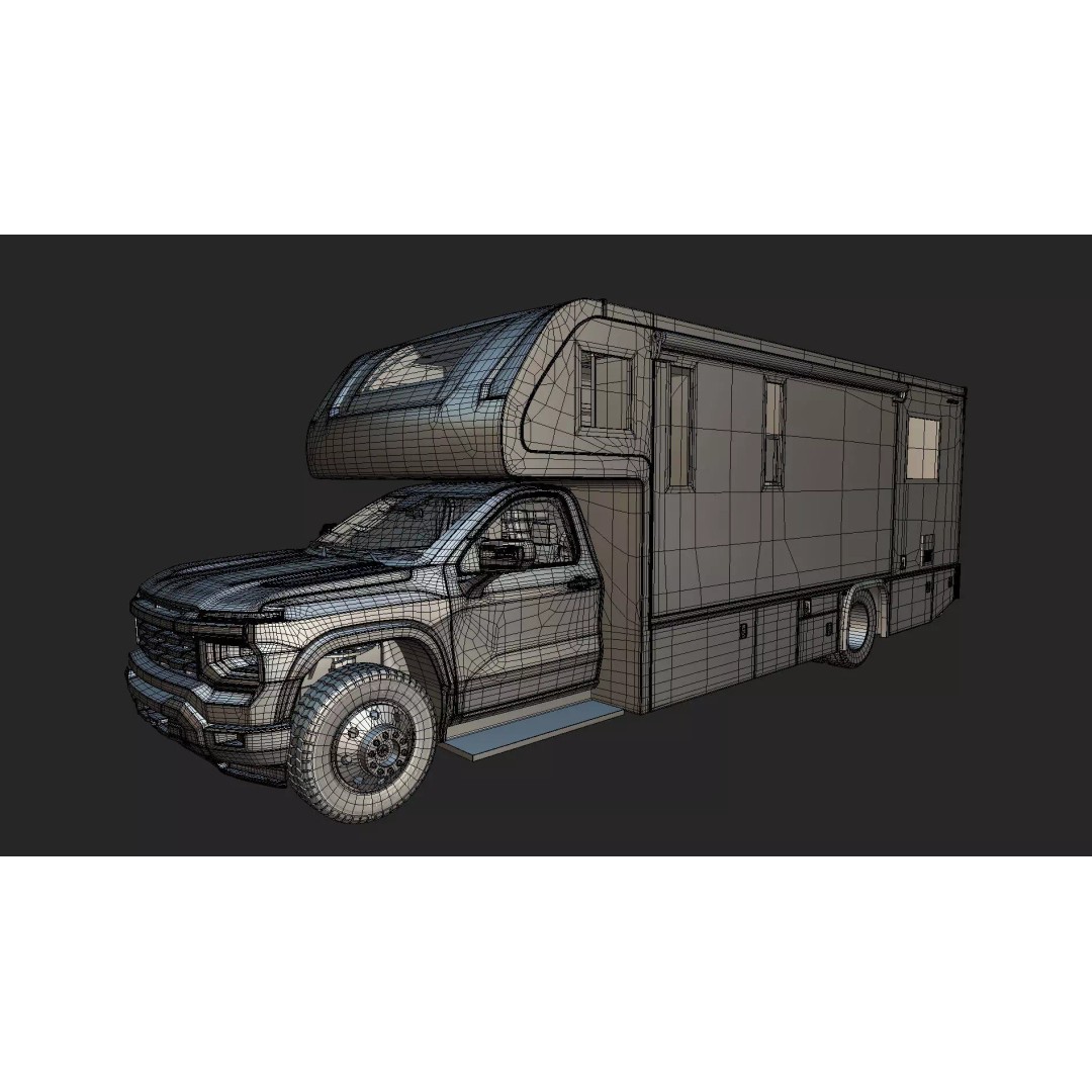 2027 Silverado 3D Model – Luxury Dynamax Isata 6 Camper, Blender - View 41