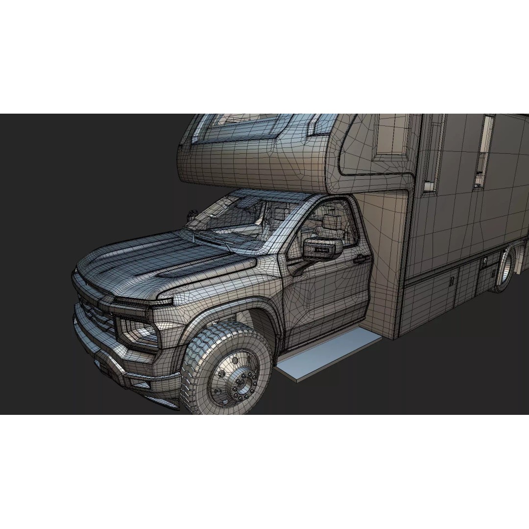 2027 Silverado 3D Model – Luxury Dynamax Isata 6 Camper, Blender - View 42