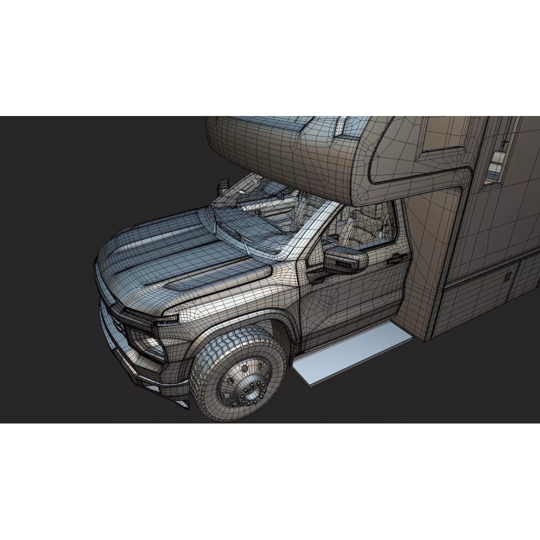 2027 Silverado 3D Model – Luxury Dynamax Isata 6 Camper, Blender - View 50