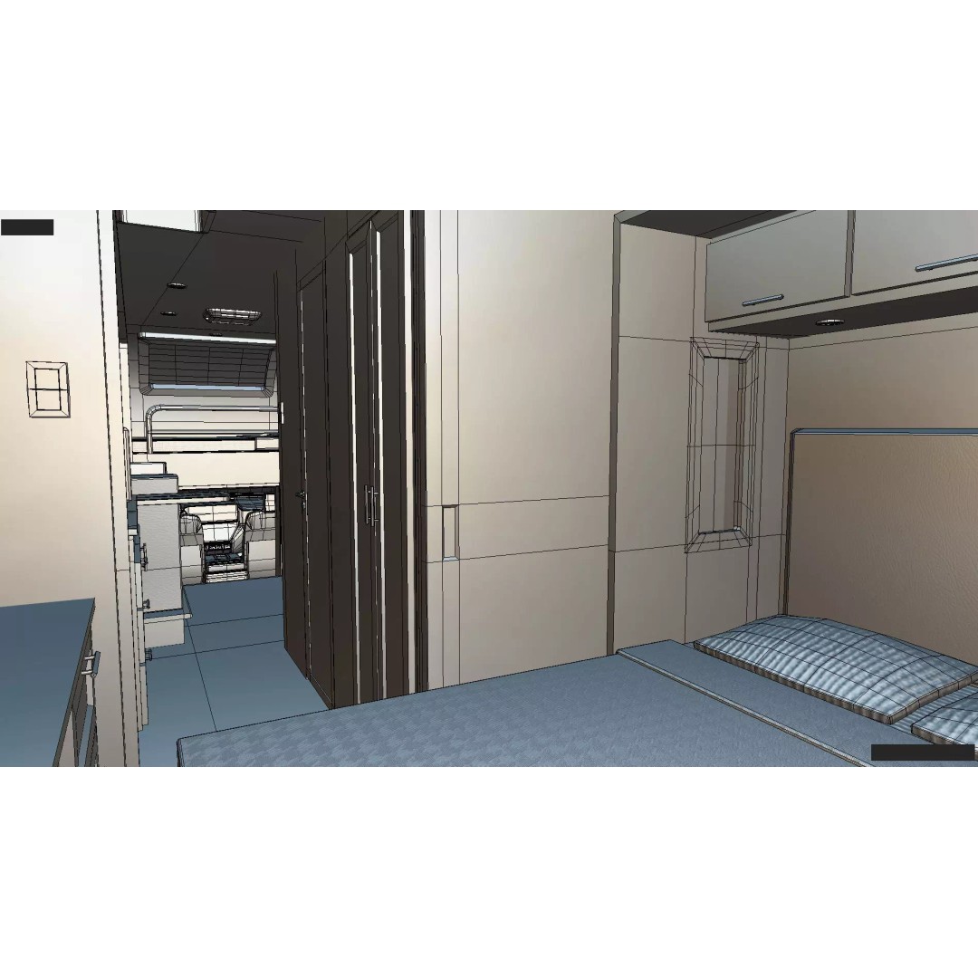 2027 Silverado 3D Model – Luxury Dynamax Isata 6 Camper, Blender - View 60