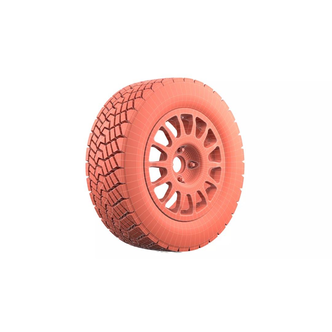Offroad Car Wheel 3D Model – PBR Textured, Game Ready, FBX - View 10
