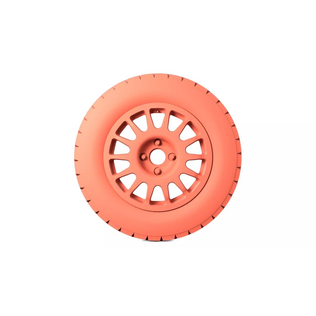 Offroad Car Wheel 3D Model – PBR Textured, Game Ready, FBX - View 11