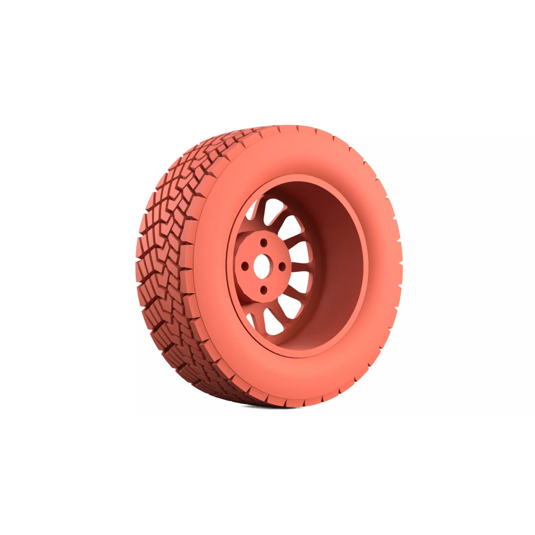 Offroad Car Wheel 3D Model – PBR Textured, Game Ready, FBX - View 15