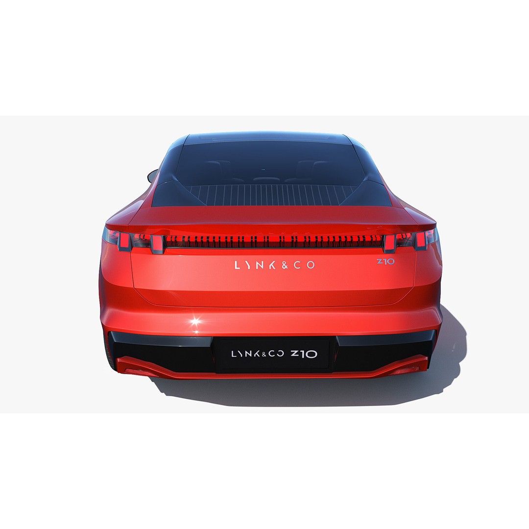 Lynk & Co Z10 3D Model – Low Poly Electric Sedan, FBX & OBJ Formats - View 12
